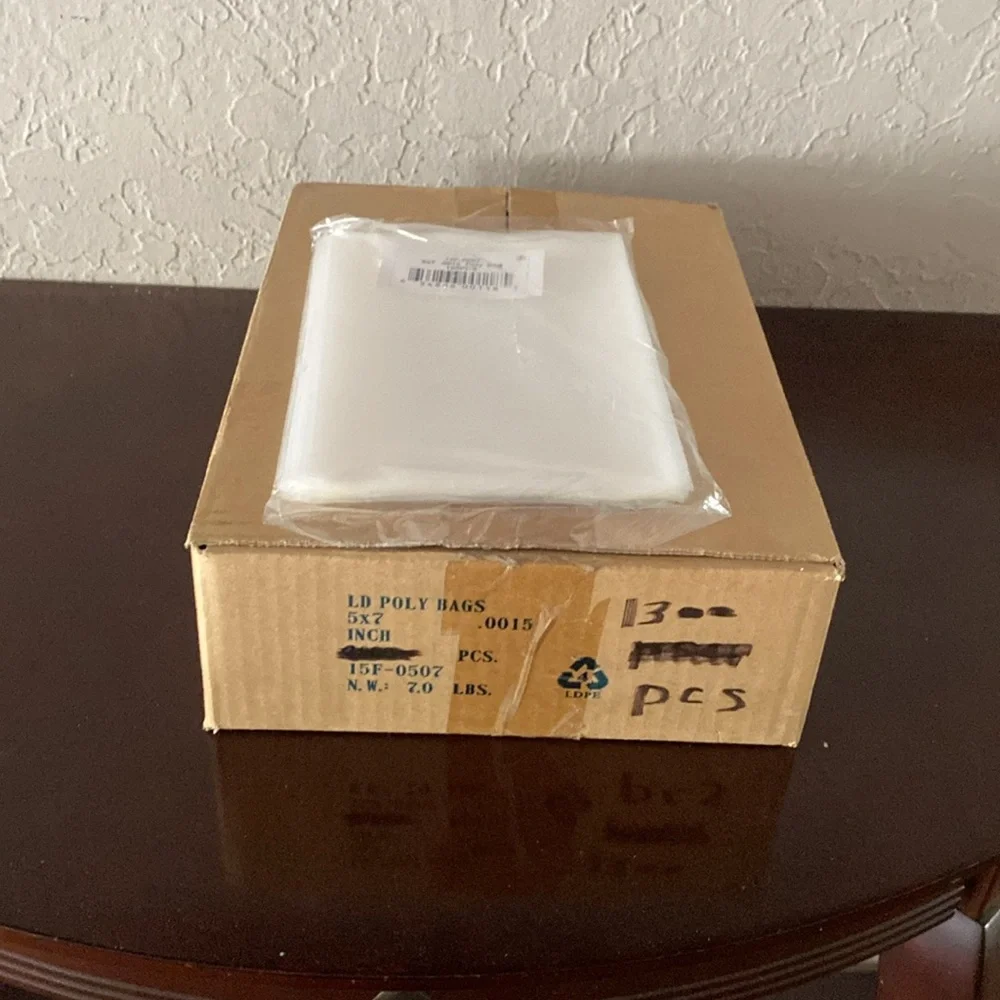1300 pcs Clear Poly Bags 5x7 100PCS a bag  perfect for jewelry small storage